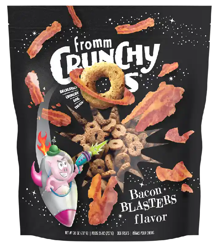 Fromm Dog Crunchy Os Bacon Blasters Treat 6oz 6=cs 4cs=mc