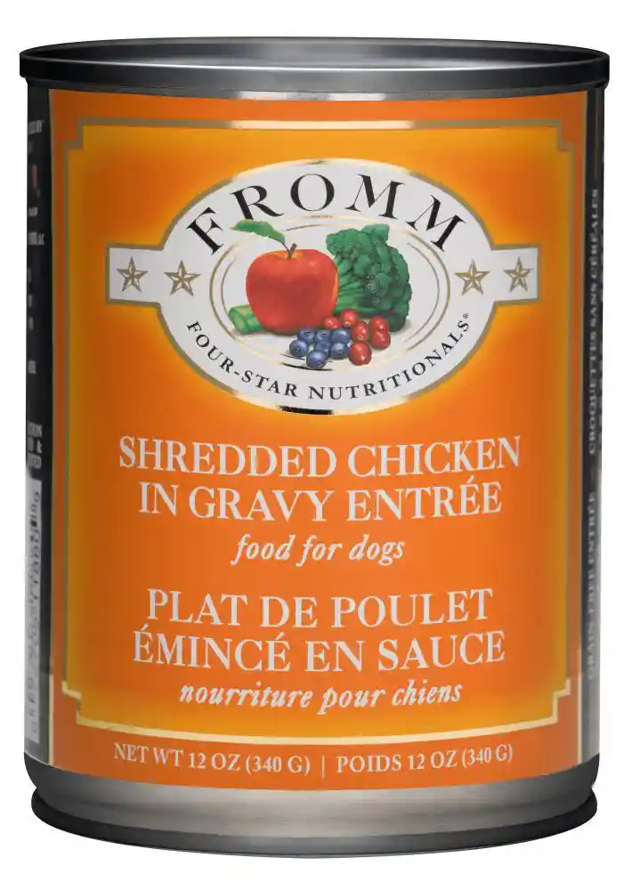 Four Star Shredded Grain Free Chicken In Gravy Entree Canned Dog Food 13-oz