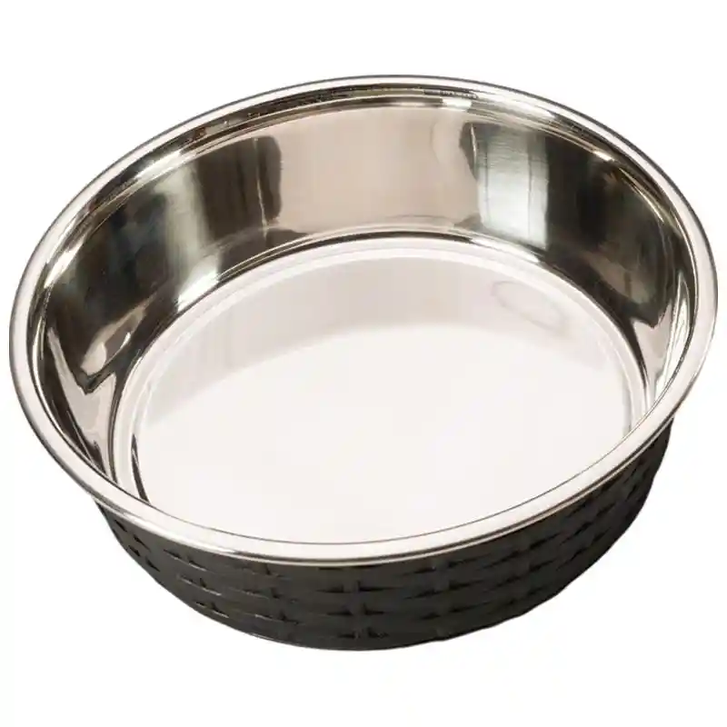 Soho Basketweave Dish Black 55 Ounce;
