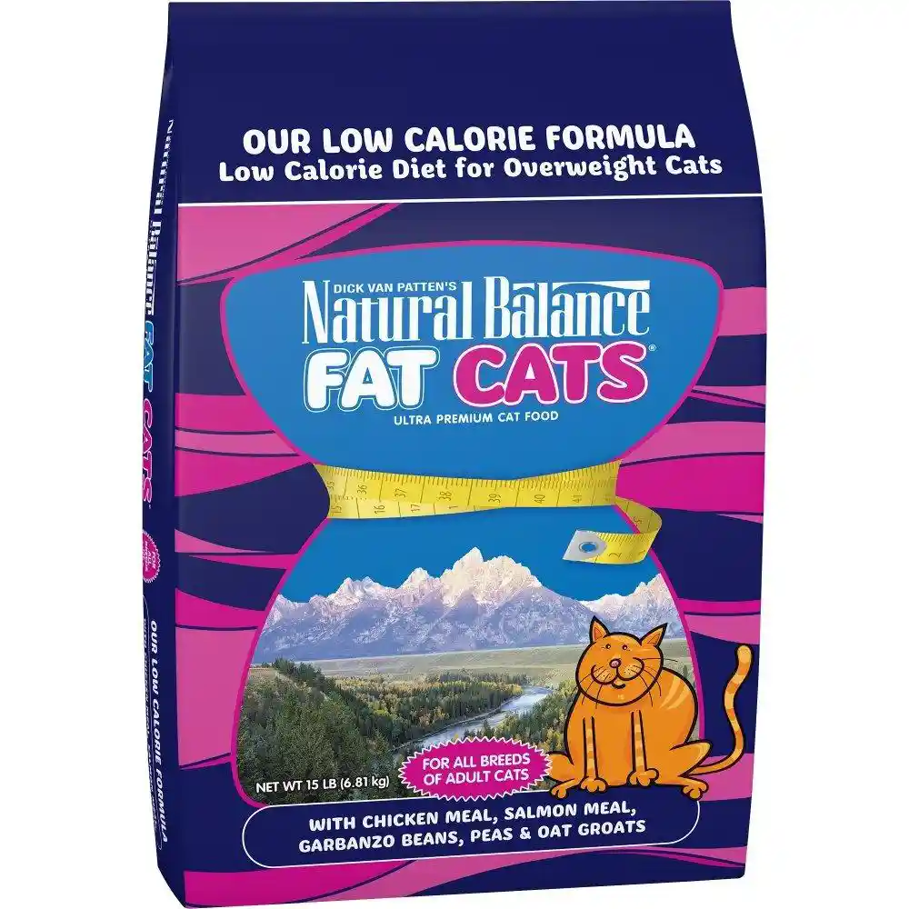 Natural Balance Fat Cats With Chicken Meal, Salmon Meal, Garbanzo Beans, Peas & Oatmeal Dry Cat Food