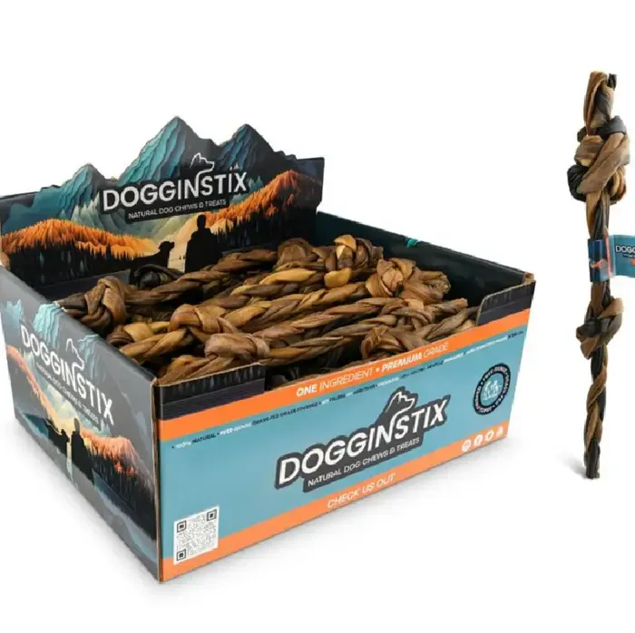 Dogginstix Braided Lamb Colgn Double Knot